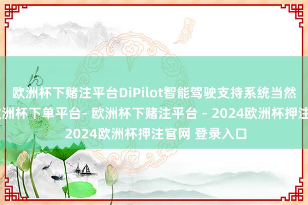 欧洲杯下赌注平台DiPilot智能驾驶支持系统当然是必不能少-欧洲杯下单平台- 欧洲杯下赌注平台 - 2024欧洲杯押注官网 登录入口