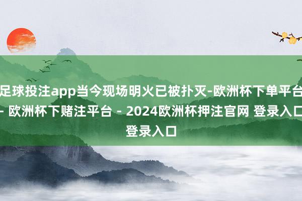 足球投注app当今现场明火已被扑灭-欧洲杯下单平台- 欧洲杯下赌注平台 - 2024欧洲杯押注官网 登录入口